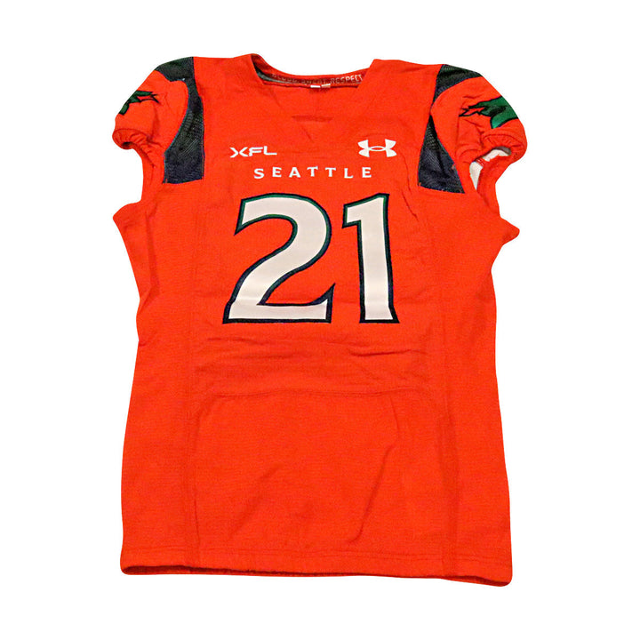 Linden Stephens Seattle Sea Dragons 2023 Game Issued Home Jersey Size 42
