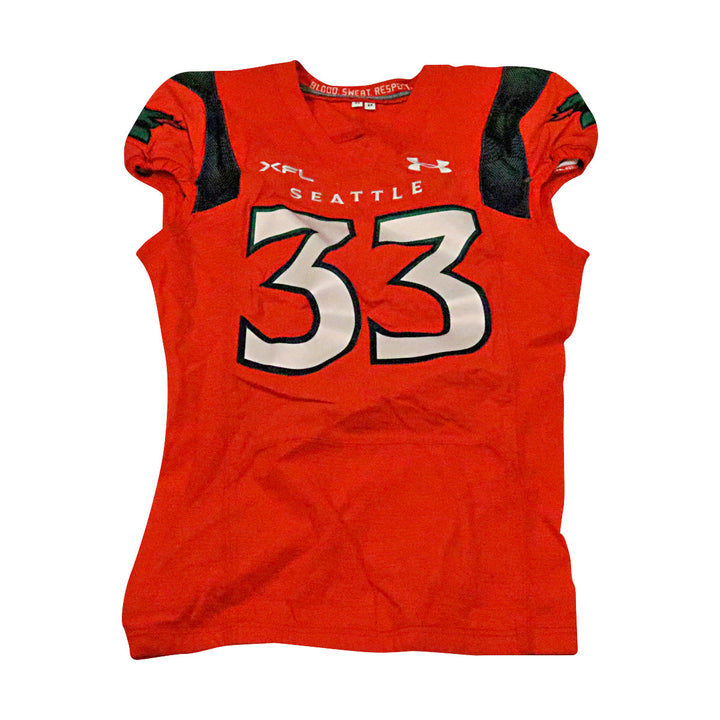 Alijah Holder Seattle Sea Dragons 2023 Game Issued Home Jersey Size 42