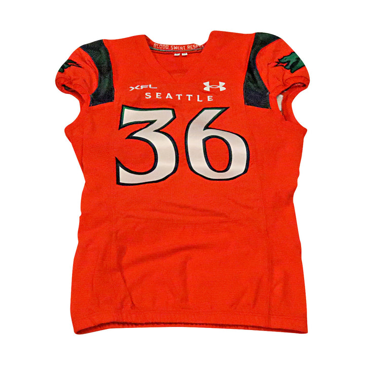 Zafir Kelly Seattle Sea Dragons 2023 Game Issued Home Jersey Size 44