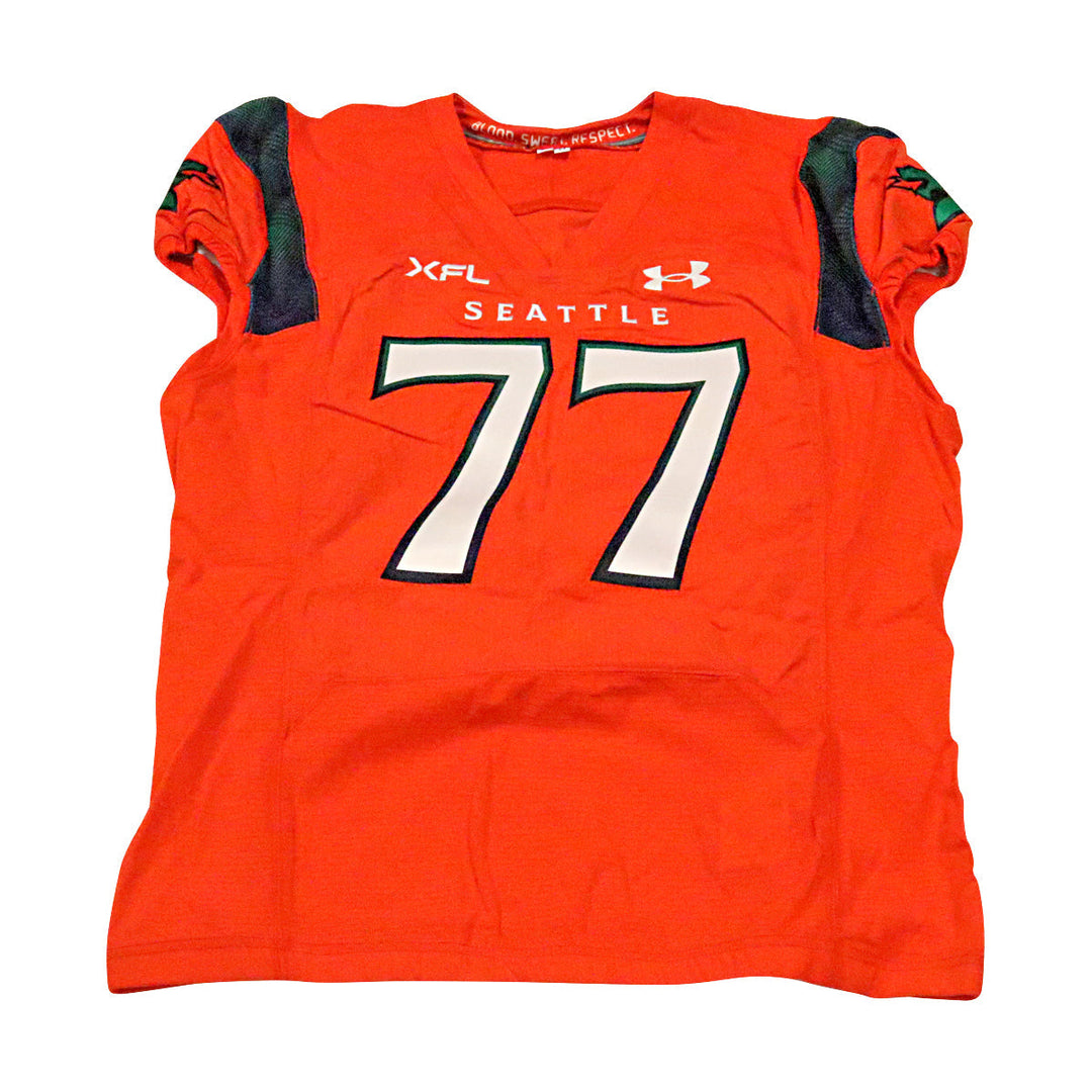 Seattle Sea Dragons 2023 #77 Team Issued Home Jersey Size 52