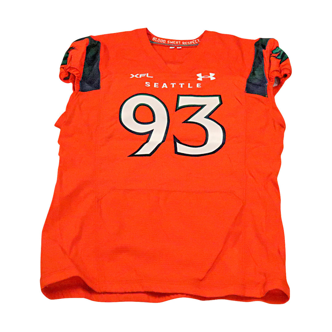Treyvon Hester Seattle Sea Dragons 2023 Game Issued Home Jersey Size 52