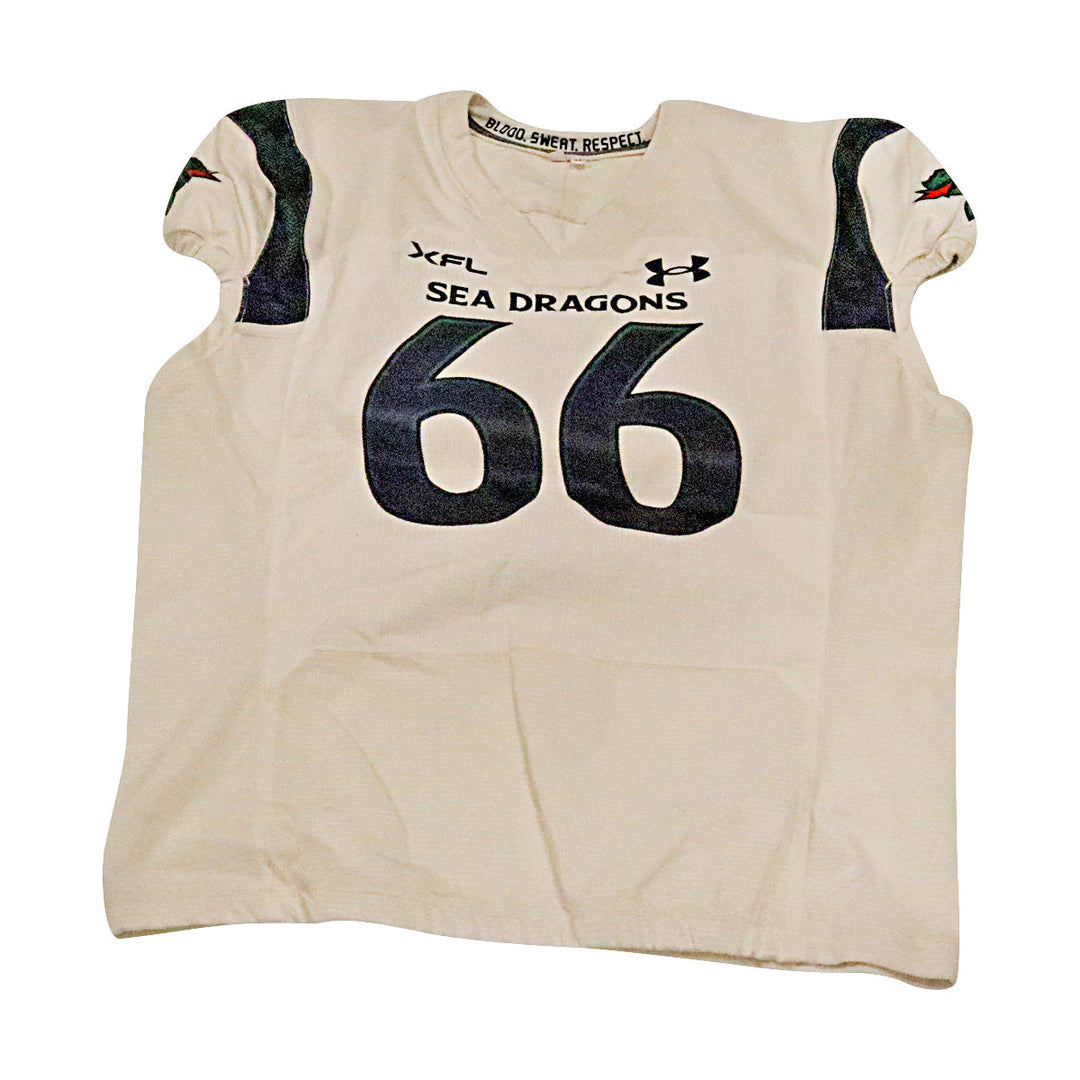 Seattle Sea Dragons 2023 #66 Team Issued Away Jersey Size 54
