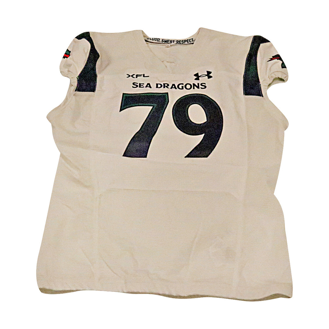 Seattle Sea Dragons 2023 #79 Team Issued Away Jersey Size 52