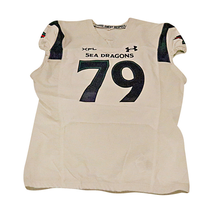 Seattle Sea Dragons 2023 #79 Team Issued Away Jersey Size 52