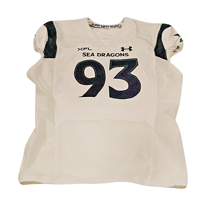 Treyvon Hester Seattle Sea Dragons 2023 Game Issued Away Jersey Size 54