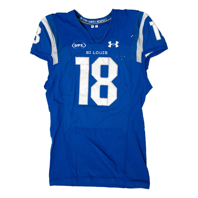 Brandon Silvers #18 St Louis Battlehawks 2025 Game Issued Blue Jersey