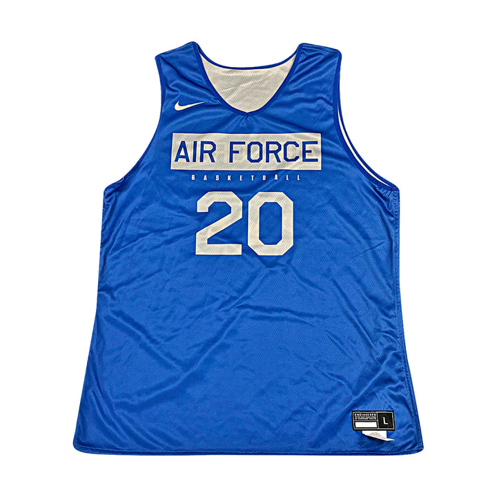 US Air Force Academy 2024 Practice Used Blue/Grey Sz L #20 Basketball Jersey