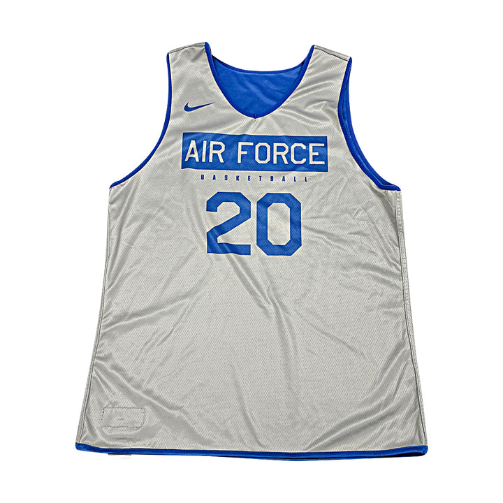 US Air Force Academy 2024 Practice Used Blue/Grey Sz L #20 Basketball Jersey