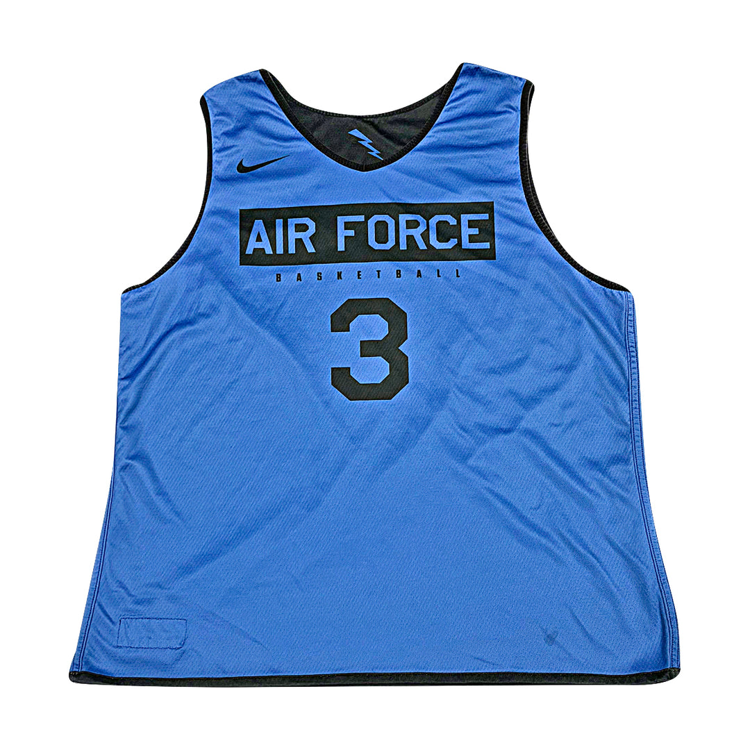 US Air Force Academy 2024 Practice Used Black/Blue Sz L #3 Basketball Jersey