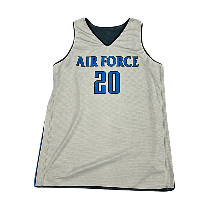 US Air Force Academy 2024 Practice Used Black/Blue Sz XL #20 Basketball Jersey