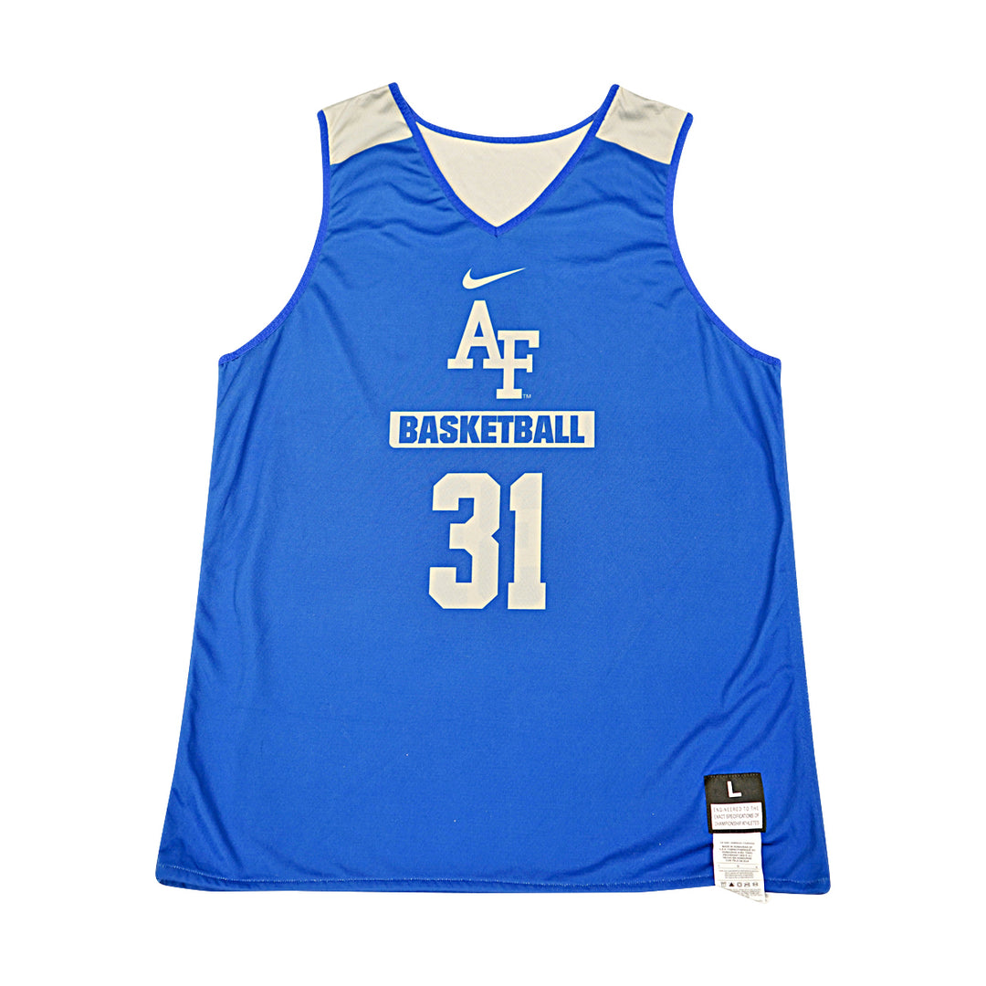 US Air Force Academy 2014 Practice Used Blue/Grey Sz L #31 Basketball Jersey