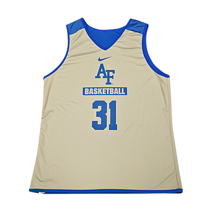 US Air Force Academy 2014 Practice Used Blue/Grey Sz L #31 Basketball Jersey