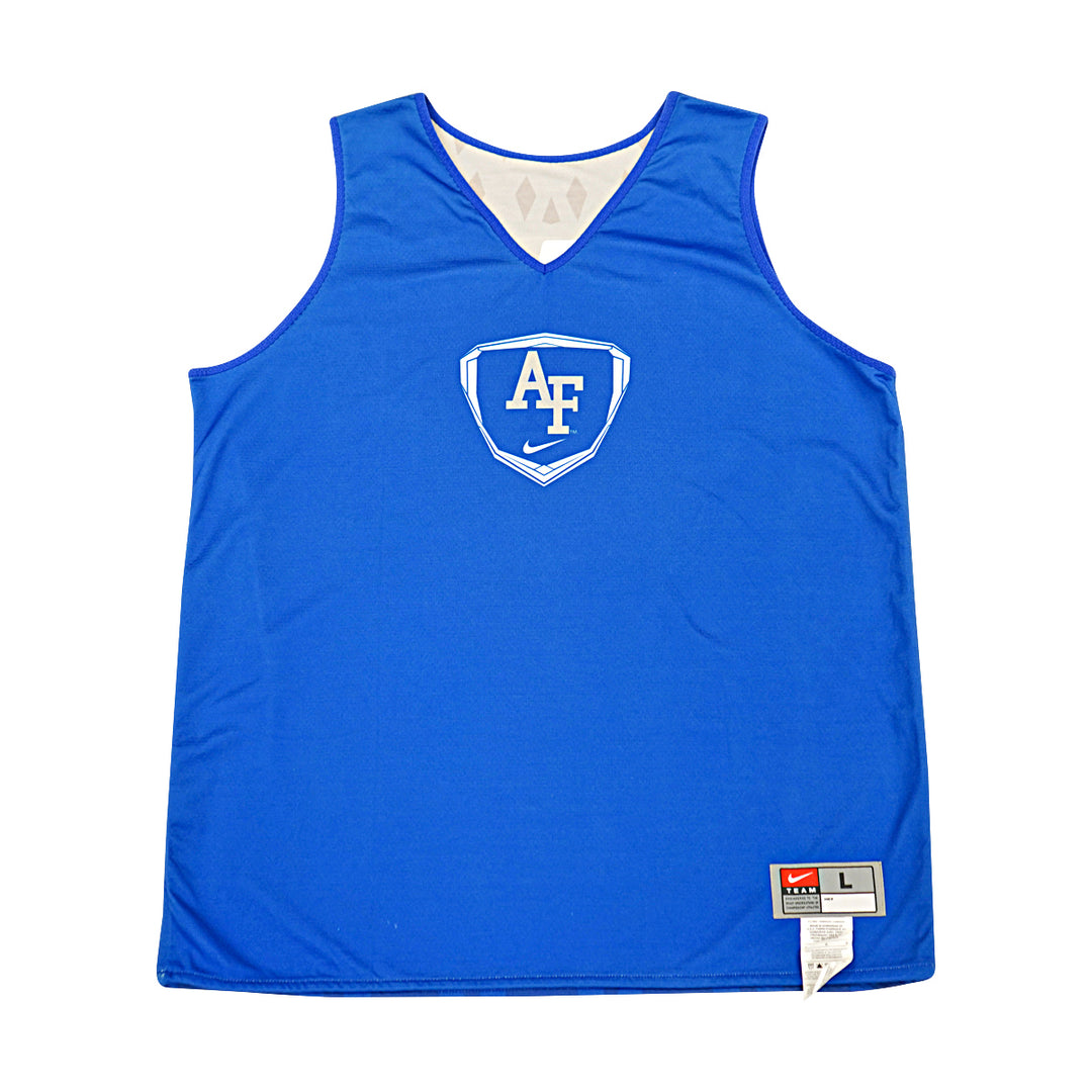 US Air Force Academy 2014 Practice Used Blue/Grey Sz L #1 Basketball Jersey