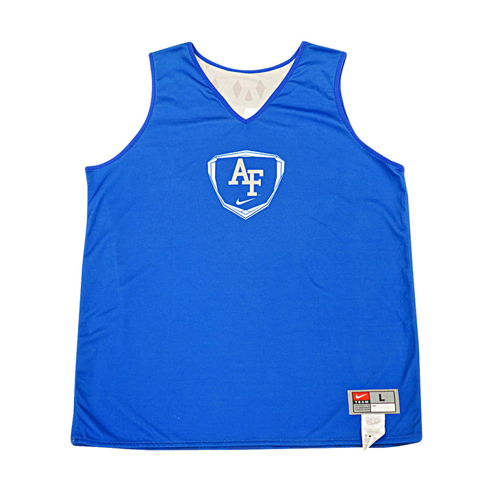 US Air Force Academy 2014 Practice Used Blue/Grey Sz L #1 Basketball Jersey