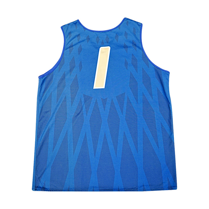 US Air Force Academy 2014 Practice Used Blue/Grey Sz L #1 Basketball Jersey