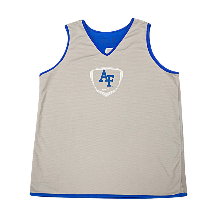 US Air Force Academy 2014 Practice Used Blue/Grey Sz L #1 Basketball Jersey