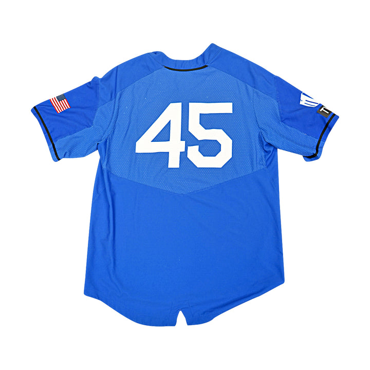 US Air Force Academy 2019 Game Issued Blue/White Sz XL #45 Baseball Jersey