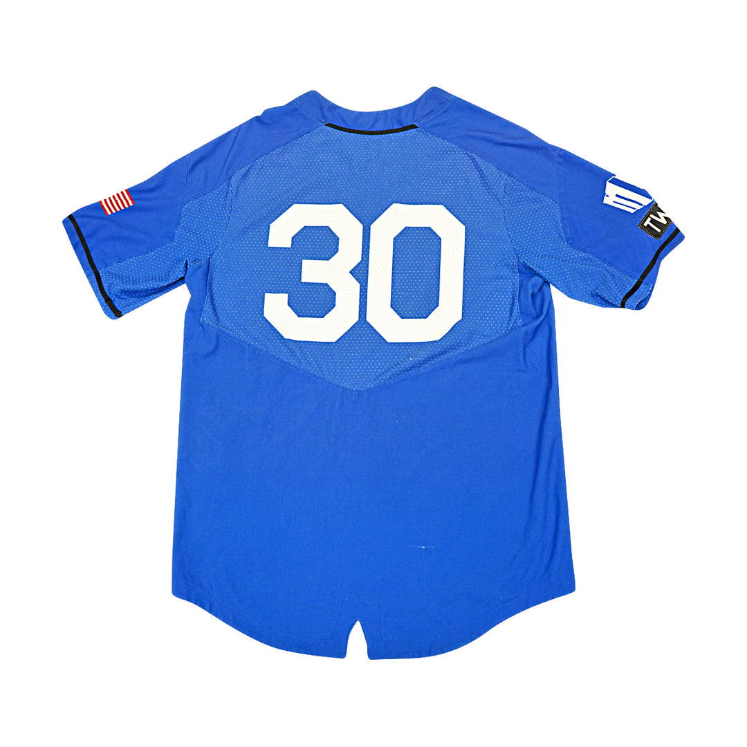 US Air Force Academy 2019 Game Issued Blue/White Sz L #30 Baseball Jersey