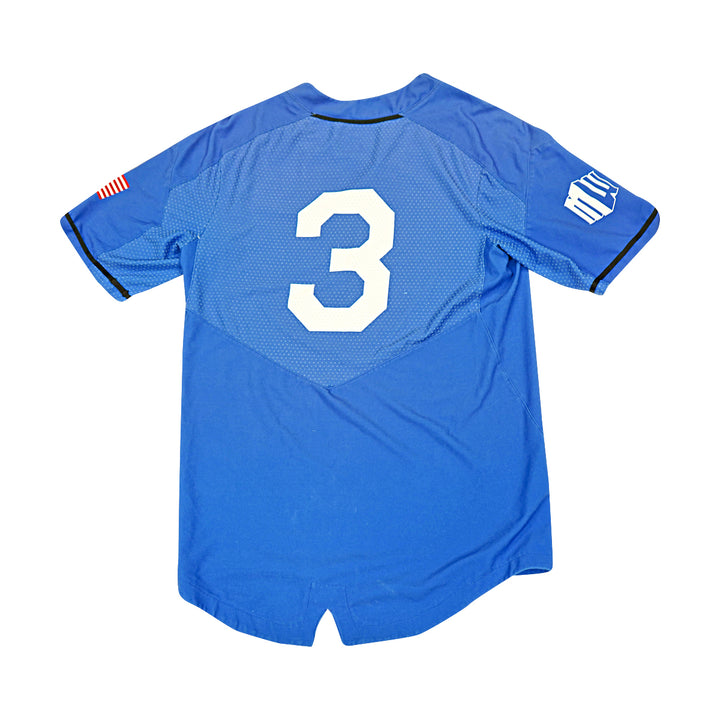 US Air Force Academy 2019 Game Issued Blue/White Sz M #3 Baseball Jersey