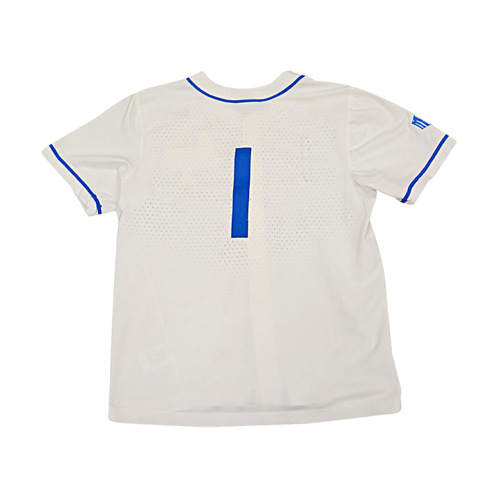 US Air Force Academy 2021 Game Issued White/Blue Sz M #1 Baseball Jersey