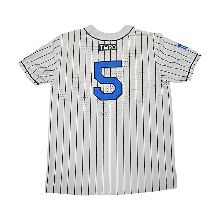 US Air Force Academy 2021 Game Issued Grey Pinstripe Sz L #5 Baseball Jersey
