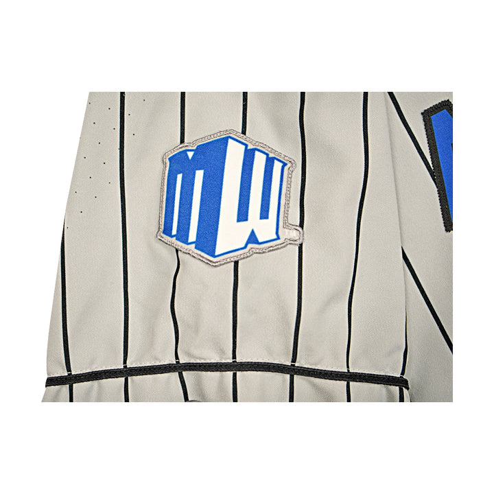 US Air Force Academy 2021 Game Issued Grey Pinstripe Sz L #18 Baseball Jersey