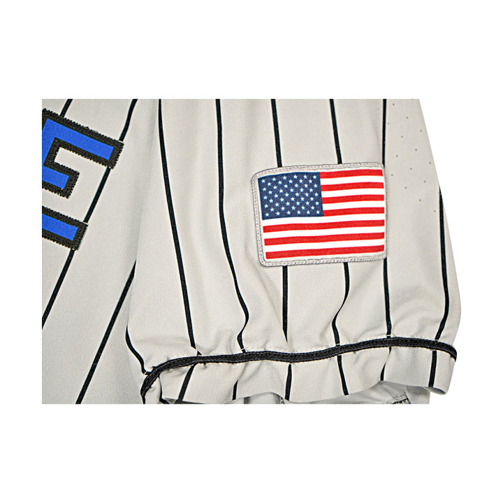 US Air Force Academy 2021 Game Issued Grey Pinstripe Sz L #18 Baseball Jersey