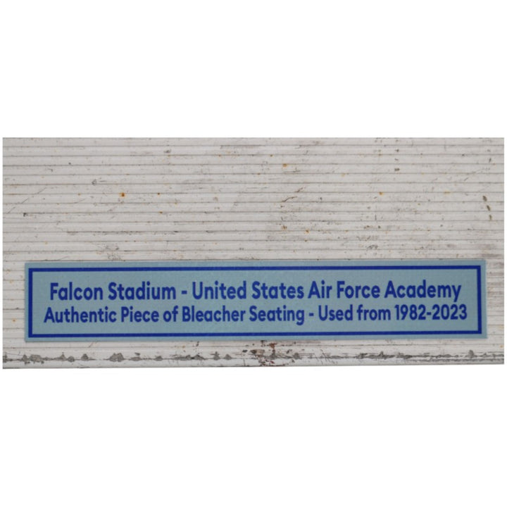 US Air Force Academy Authentic 18" Slatted Piece of Falcon Stadium Bleacher Seating USAF/CX COA