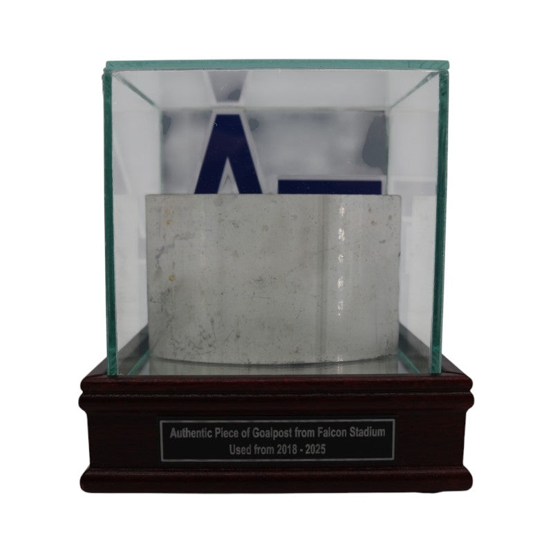 US Air Force Academy Authentic Piece of Falcon Stadium Goalpost with Case USAF/CX COA
