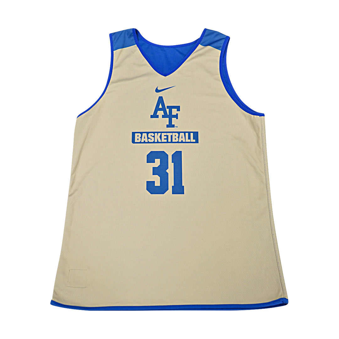 US Air Force Academy 2014 Practice Used Blue/Grey Sz LT #31 Basketball Jersey