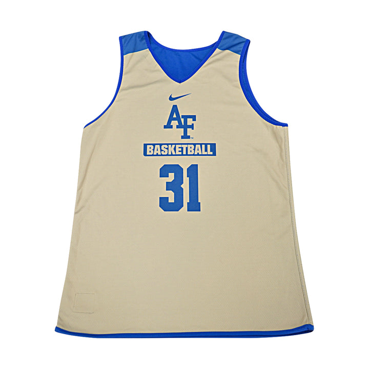 US Air Force Academy 2014 Practice Used Blue/Grey Sz LT #31 Basketball Jersey