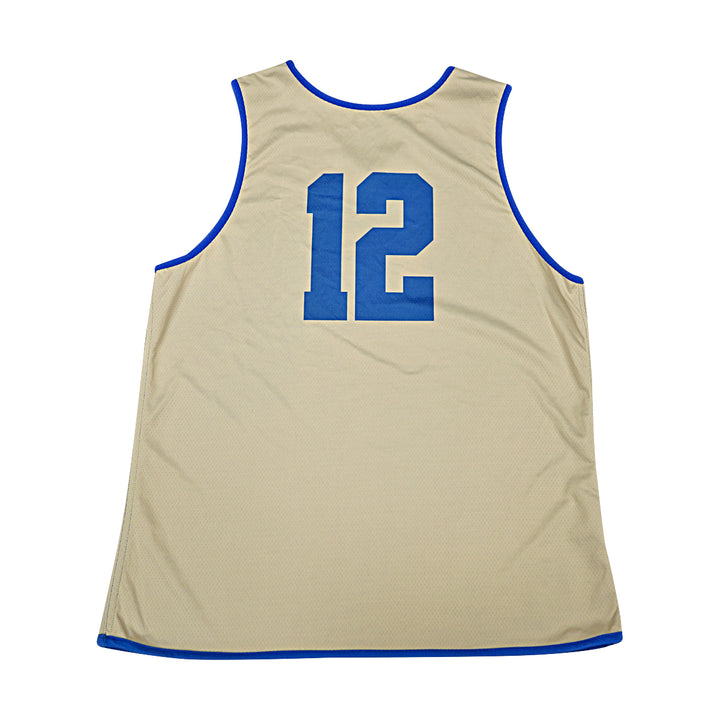 US Air Force Academy 2014 Practice Used Blue/Grey Sz L #12 Basketball Jersey