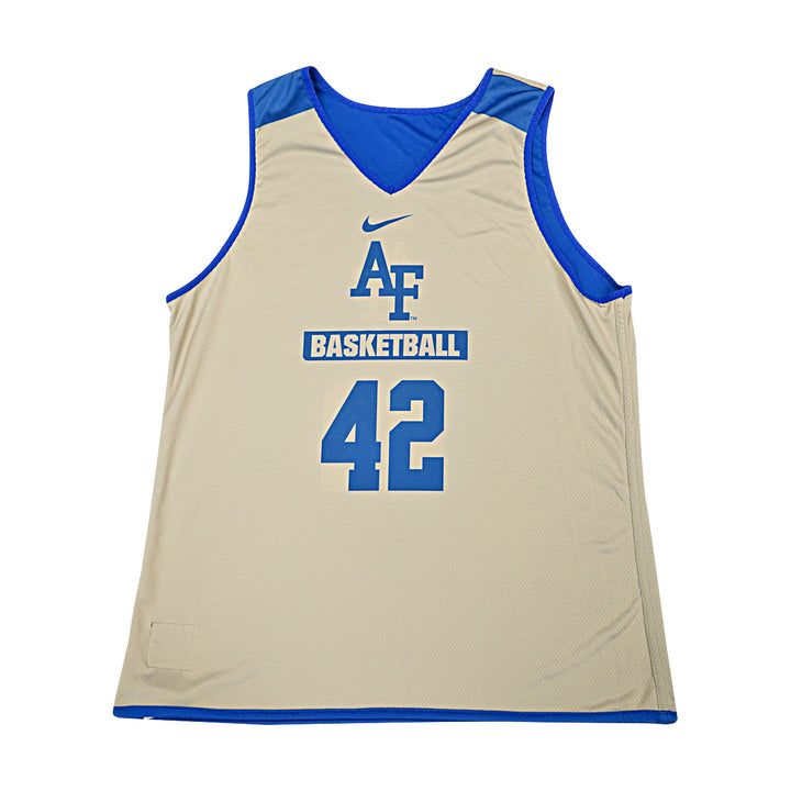 US Air Force Academy 2014 Practice Used Blue/Grey Sz L #42 Basketball Jersey