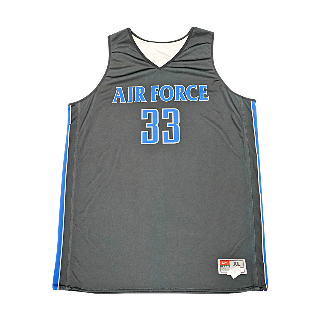 US Air Force Academy 2012 Practice Used Black/Grey Sz XLT #33 Basketball Jersey