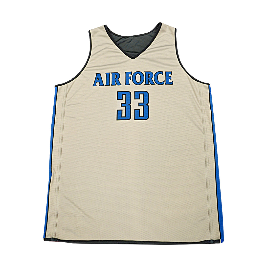 US Air Force Academy 2012 Practice Used Black/Grey Sz XLT #33 Basketball Jersey