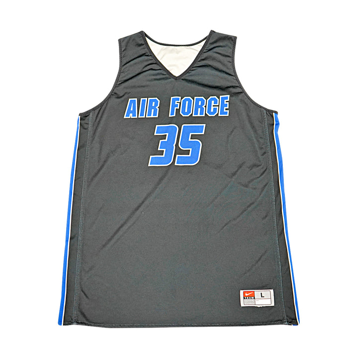 US Air Force Academy 2012 Practice Used Black/Grey Sz L #35 Basketball Jersey