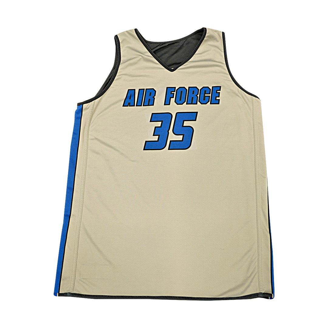 US Air Force Academy 2012 Practice Used Black/Grey Sz L #35 Basketball Jersey