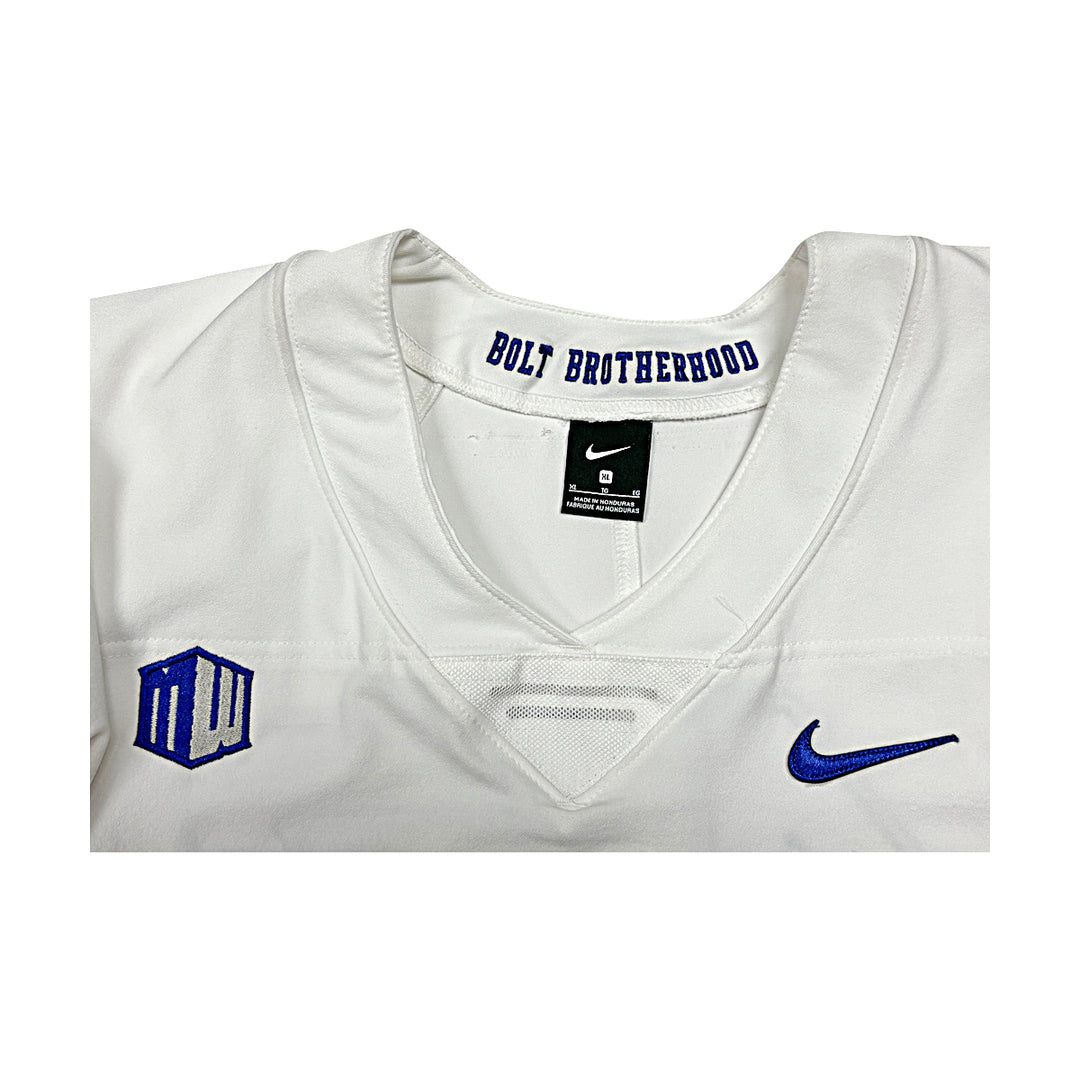 US Air Force Academy Nike White 2023 Game Issued #47 Size XL Jersey 