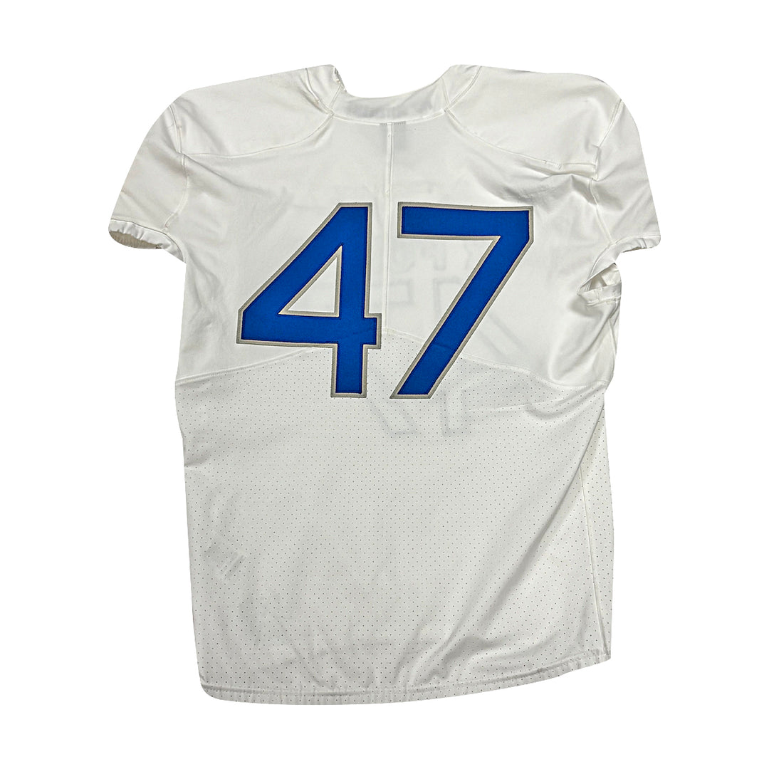 US Air Force Academy Nike White 2023 Game Issued #47 Size XL Jersey 