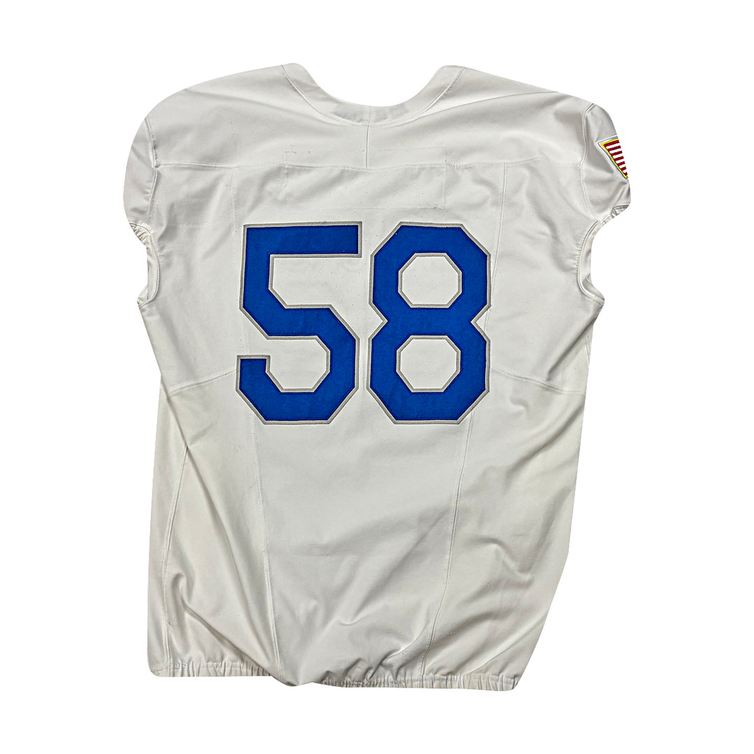 US Air Force Academy Nike White 2023 Game Issued #58 Size XXL Jersey
