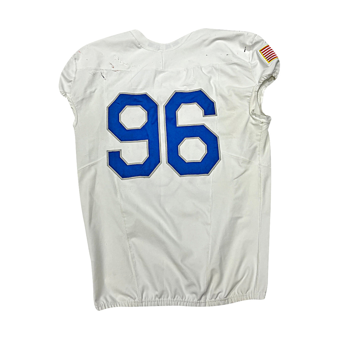 US Air Force Academy Nike White 2023 Game Issued #96 Size XL Jersey