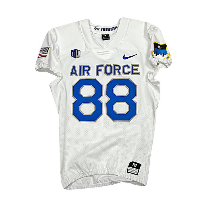 US Air Force Academy Nike White 2023 Game Issued #88 Size M Jersey
