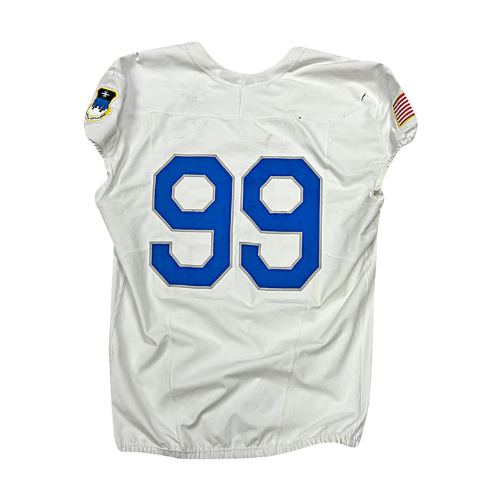 US Air Force Academy Nike White 2023 Game Issued #99 Size XL Jersey