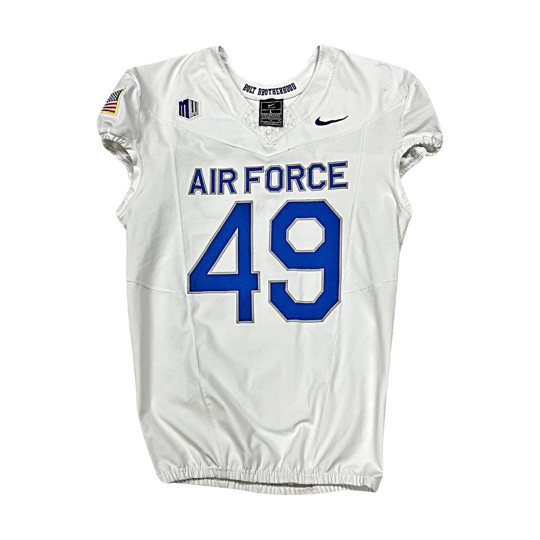 US Air Force Academy Nike White 2023 Game Issued #39 Size L Jersey
