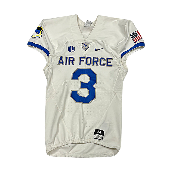 US Air Force Academy Nike White 2023 Game Issued #3 Size M Jersey