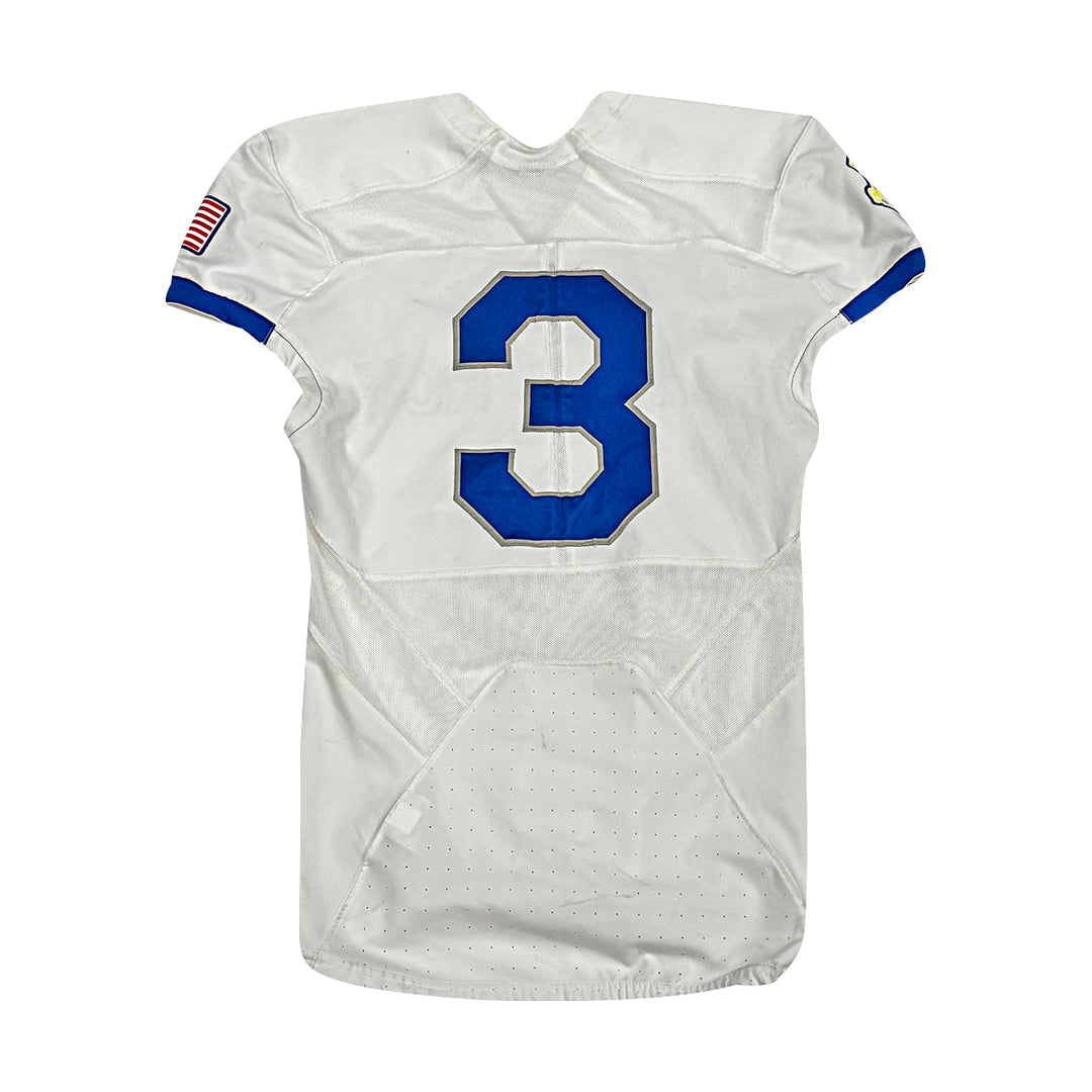 US Air Force Academy Nike White 2023 Game Issued #3 Size M Jersey