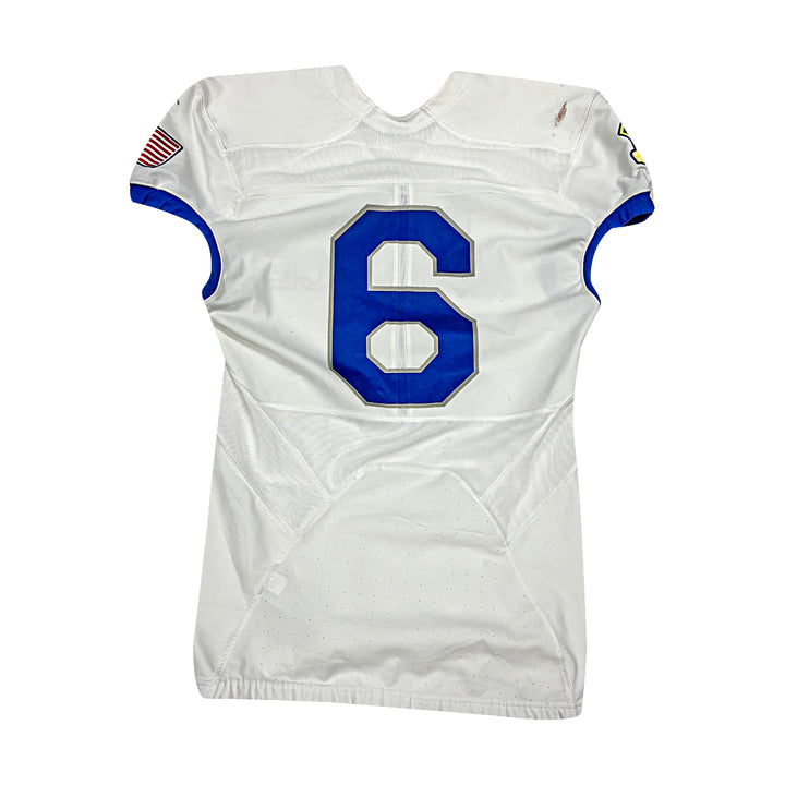 US Air Force Academy Nike White 2023 Game Issued #6 Size M Jersey
