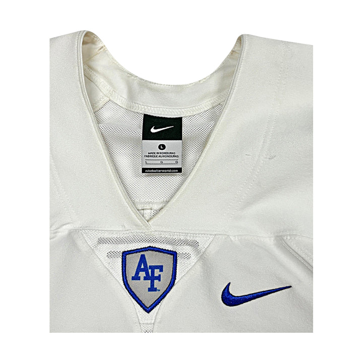 US Air Force Academy Nike White 2023 Game Issued #8 Size L Jersey