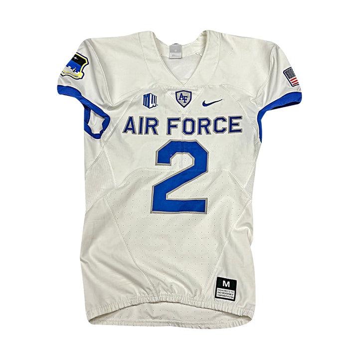 US Air Force Academy Nike White 2023 Game Issued #2 Size M Jersey