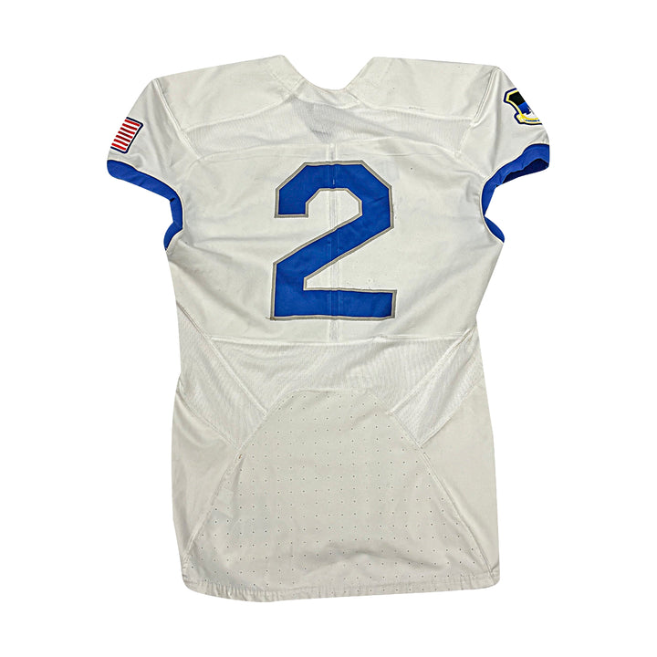 US Air Force Academy Nike White 2023 Game Issued #2 Size M Jersey